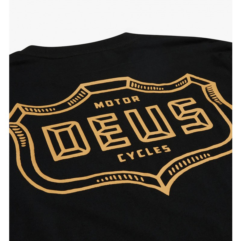 T-SHIRT KATOEN QUARTERS LONG SLEEVE TEE BLACK -...