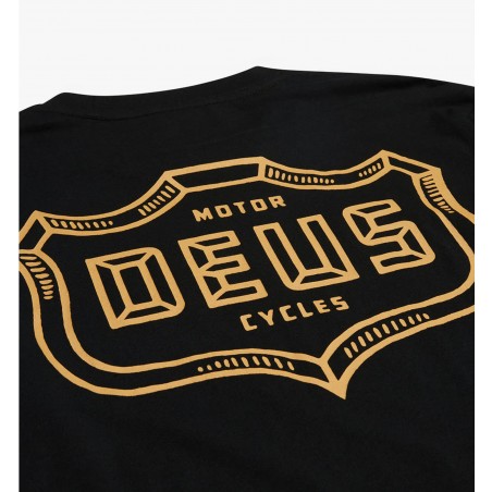 COTTON T-SHIRT QUARTERS LONG SLEEVE TEE BLACK - Deus Ex Machina