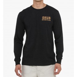 T-SHIRT KATOEN QUARTERS LONG SLEEVE TEE BLACK - Deus Ex...