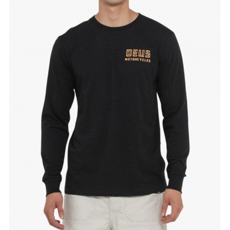 COTTON T-SHIRT QUARTERS LONG SLEEVE TEE BLACK - Deus Ex Machina
