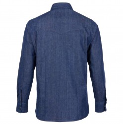 Chemise Western 1952 Rider Shirt 8oz indigo - Pike Brothers 2