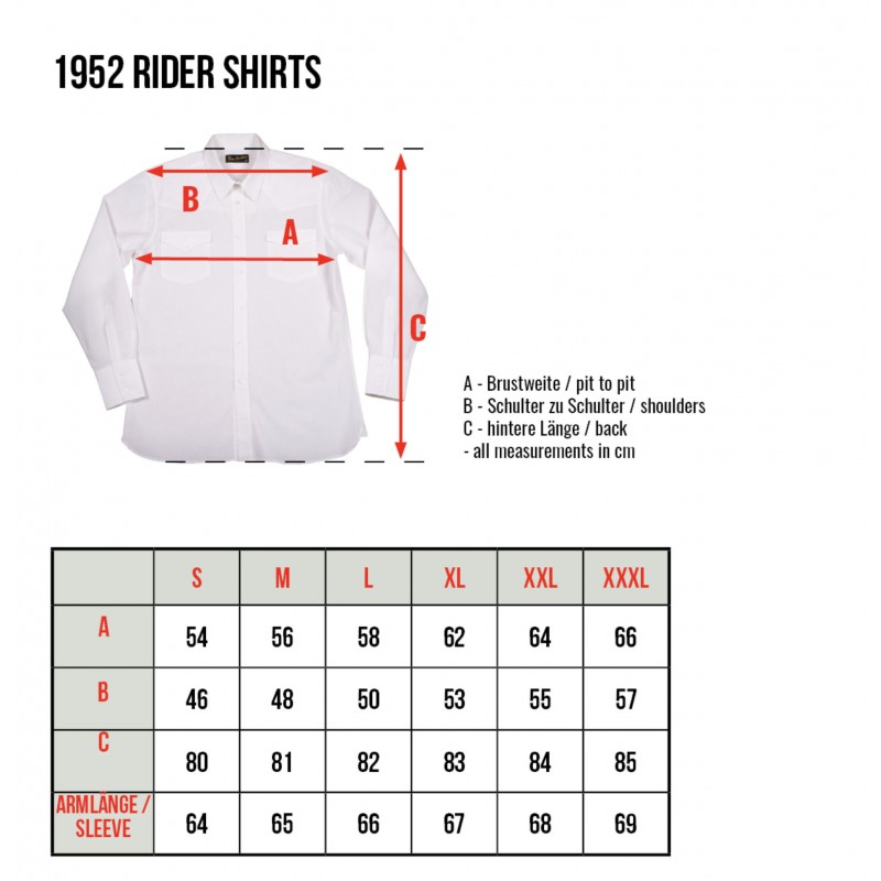 Western-Hemd 1952 Rider Shirt 8oz Indigo – Pike...