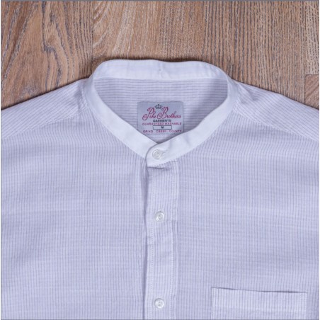 Chemise col mao 100% coton blanche - 1923 Buccanoy Shirt Summerton white - Pike Brothers
