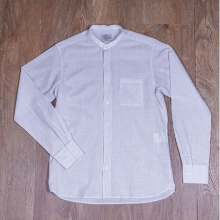 Chemise col mao 100% coton blanche - 1923 Buccanoy Shirt Summerton white - Pike Brothers