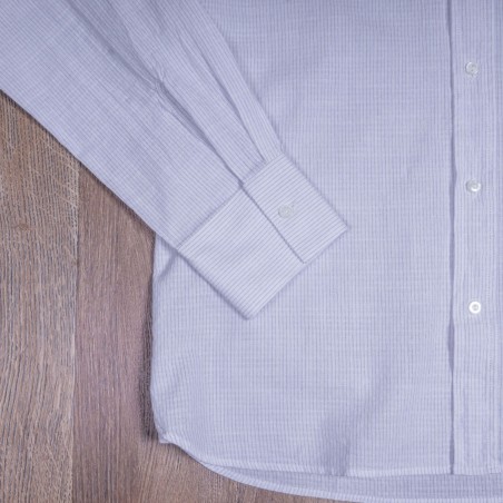 Wit katoenen Mao-kraaghemd - 1923 Buccanoy Shirt Summerton white - Pike Brothers