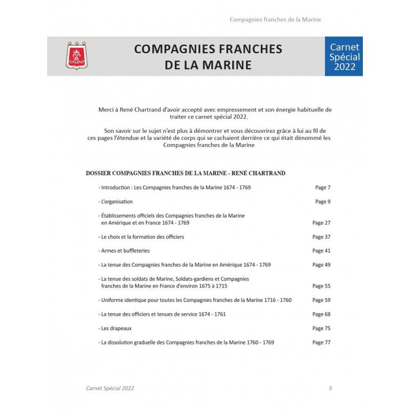 Compagnie franche della Marina - René Chartrand