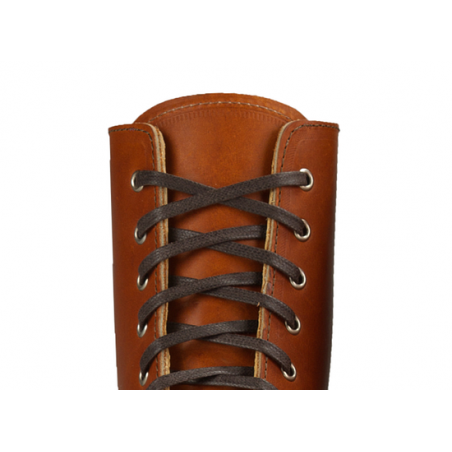 Brown flat waxed cotton laces / Brown 97138 FLAT WAXED LACE 48 Inch - 122 cm Red Wing Shoes