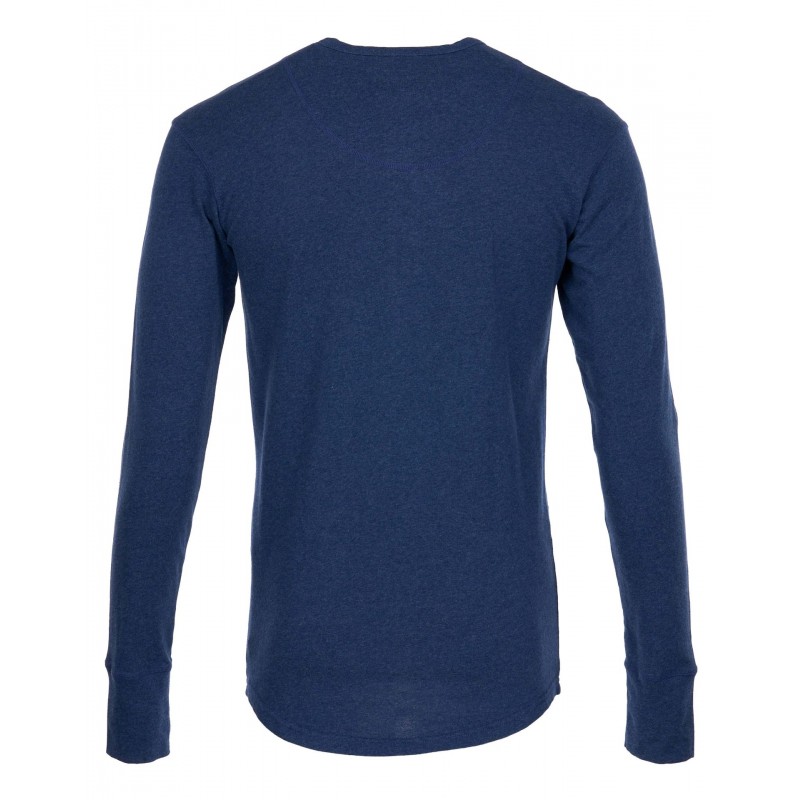 Henley T-shirt met knoopsluiting en lange...