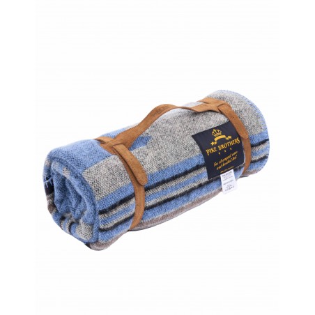Decke Plaid 1969 Tolani wool blanket blue - Pike Brothers