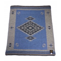 Deken Plaid 1969 Tolani wool blanket blue - Pike Brothers 2