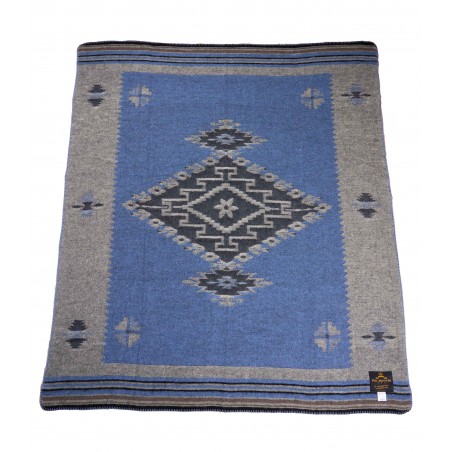 Decke Plaid 1969 Tolani wool blanket blue - Pike Brothers