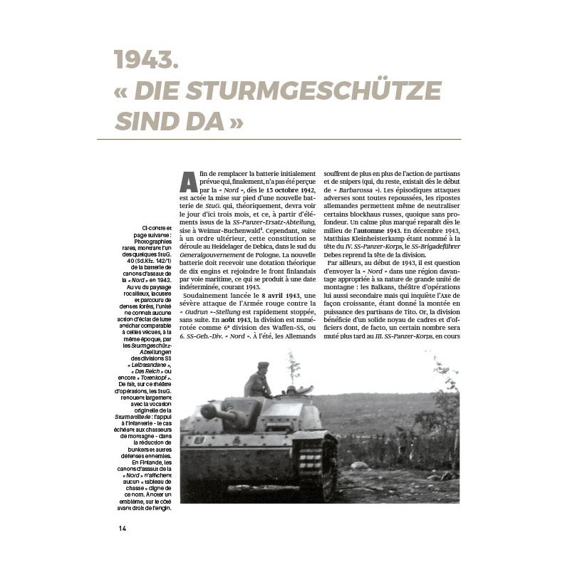 STURMARTILLERIE DE LA WAFFEN-SS Vol. 3 Nord -...