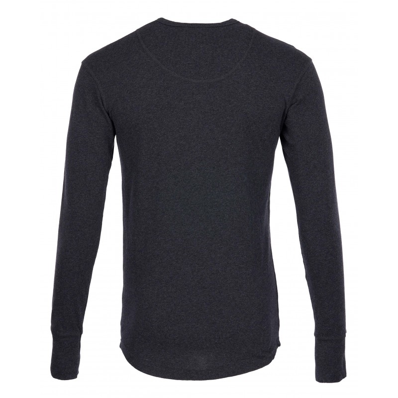 T-Shirt Henley mit Knopfleiste und langen...