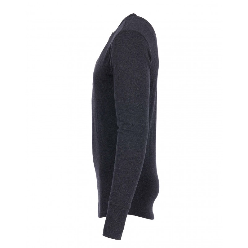 T-shirt Henley met knoopsluiting en lange...