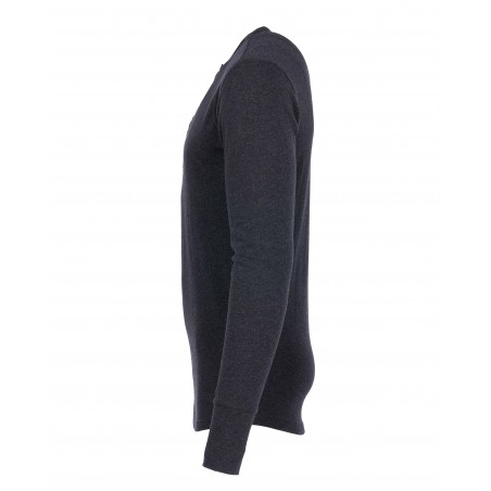 Henley long sleeve iron grey T-shirt - 1927 Henley Shirt long sleeve iron grey Pike Brothers