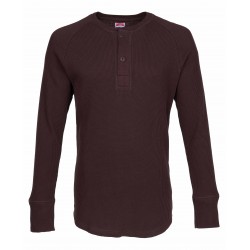 T-SHIRT HENLEY GEWAFFLE BRAUN – 1936 WAFFLE SHIRT...