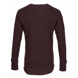 T-SHIRT HENLEY waffle brown - 1936 WAFFLE SHIRT ROCKPORT... 2