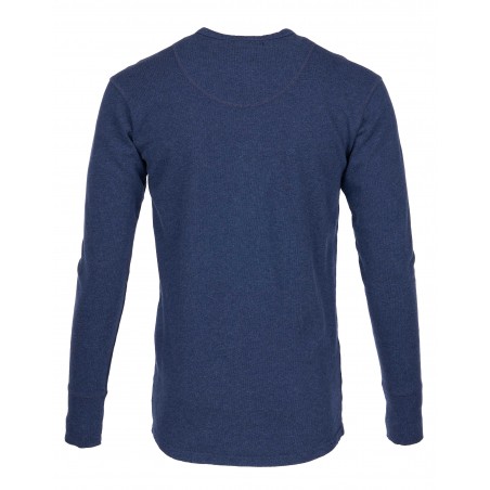 CAMISETA HENLEY 1954 Utility Shirt Long Sleeve índigo jaspeado – Pike Brothers