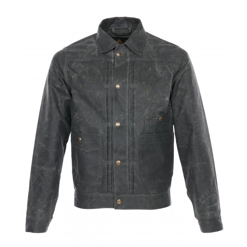 Jacke 1908 Miner Jacket waxed olive - Pike...
