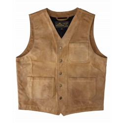 Gilet 1937 Roamer Vest waxed tan - Pike Brothers