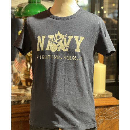T-Shirt NAVY Fighting Squadron Blauw - In Memories Sportswear
