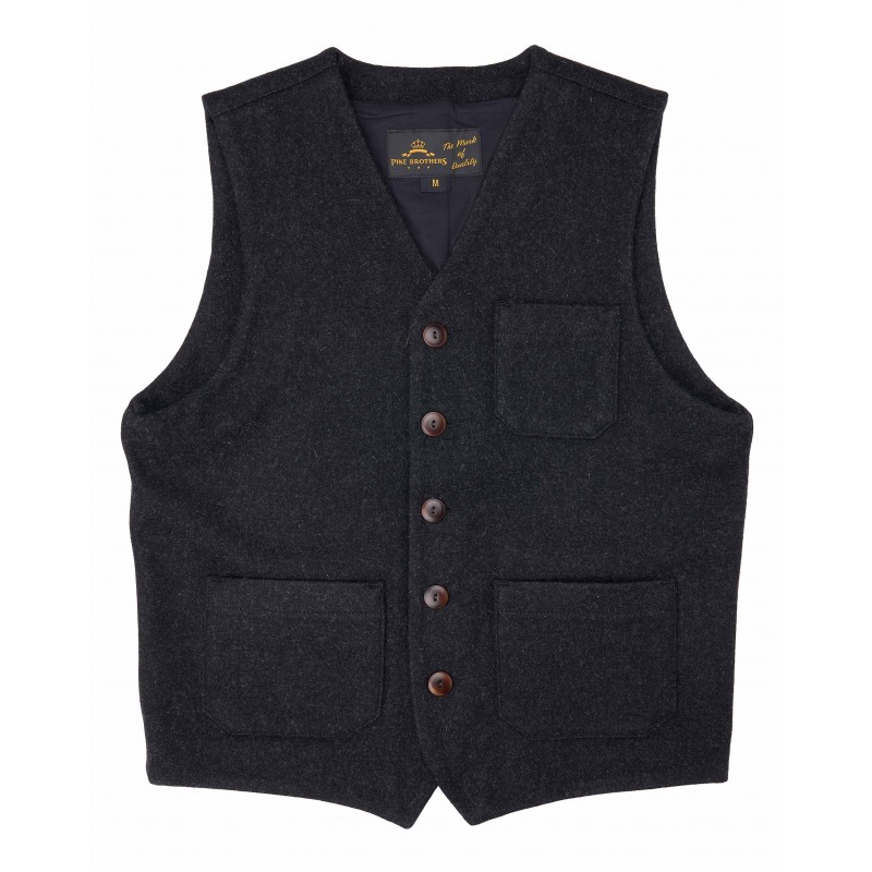 Wollen vest 1937 Roamer Vest Beaver black -...