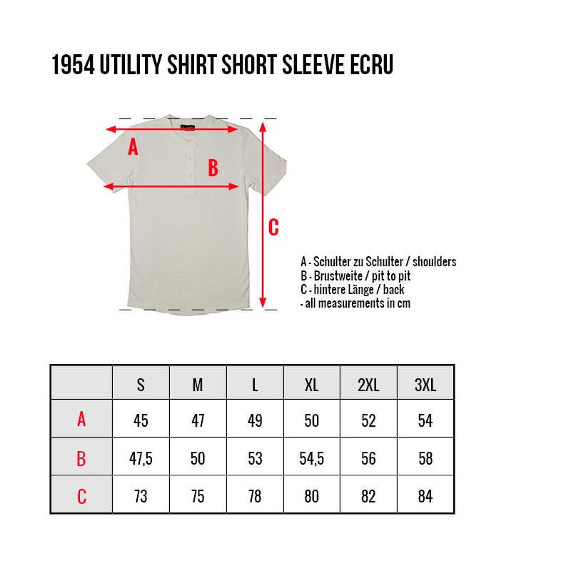 Short-sleeve ecru button-placket T-shirt - Utility Shirt Short Sleeve ecru