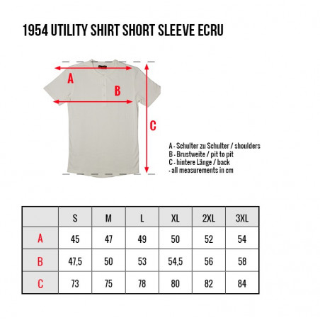 T-Shirt mit Knopfleiste kurzärmelig ecru – Utility Shirt Short Sleeve Ecru