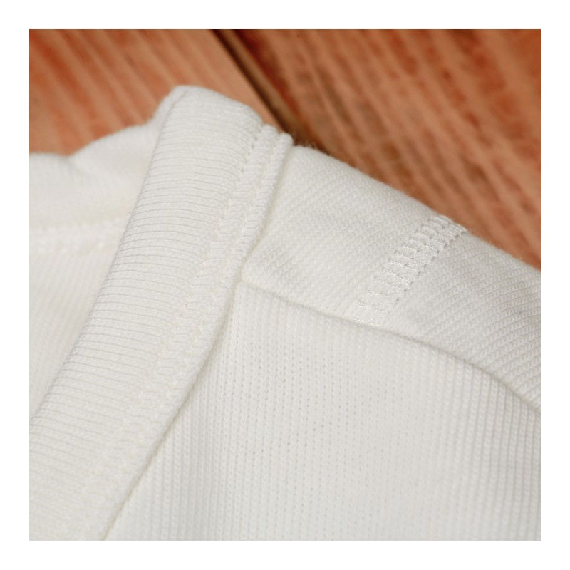 Short-sleeve ecru button-placket T-shirt - Utility Shirt Short Sleeve ecru