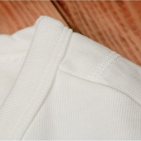 Short-sleeve ecru button-placket T-shirt - Utility Shirt Short Sleeve ecru