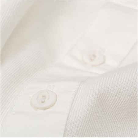 T-Shirt mit Knopfleiste kurzärmelig ecru – Utility Shirt Short Sleeve Ecru