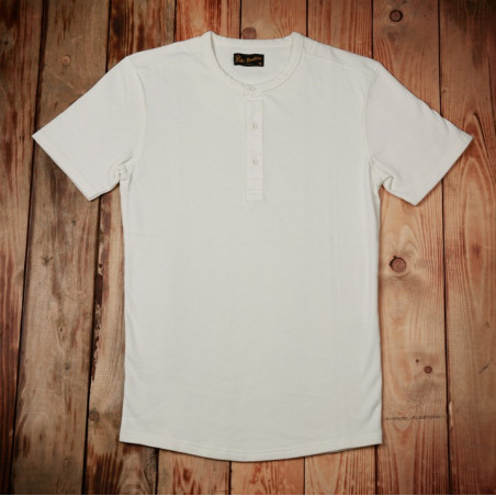 T-Shirt mit Knopfleiste kurzärmelig ecru – Utility Shirt Short Sleeve Ecru