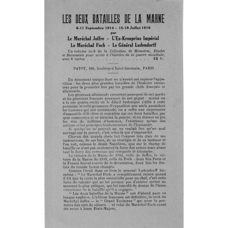 The Two Battles of the Marne - 5–11 September 1914 - 15–18 July 1918