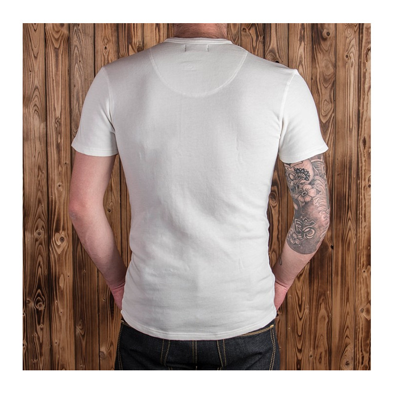 Short-sleeve ecru button-placket T-shirt - Utility Shirt Short Sleeve ecru