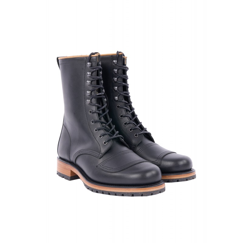 1966 Explorer Boots Black Leather Motorcycle...