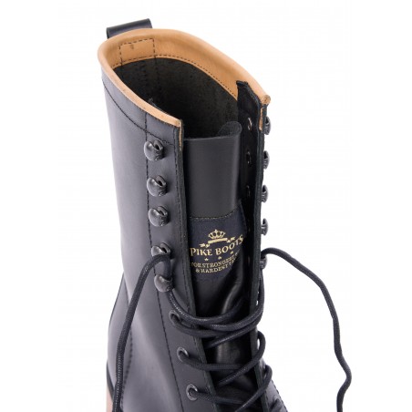 1966 Explorer Boots Black Leather Motorcycle Boots - Pike Brothers