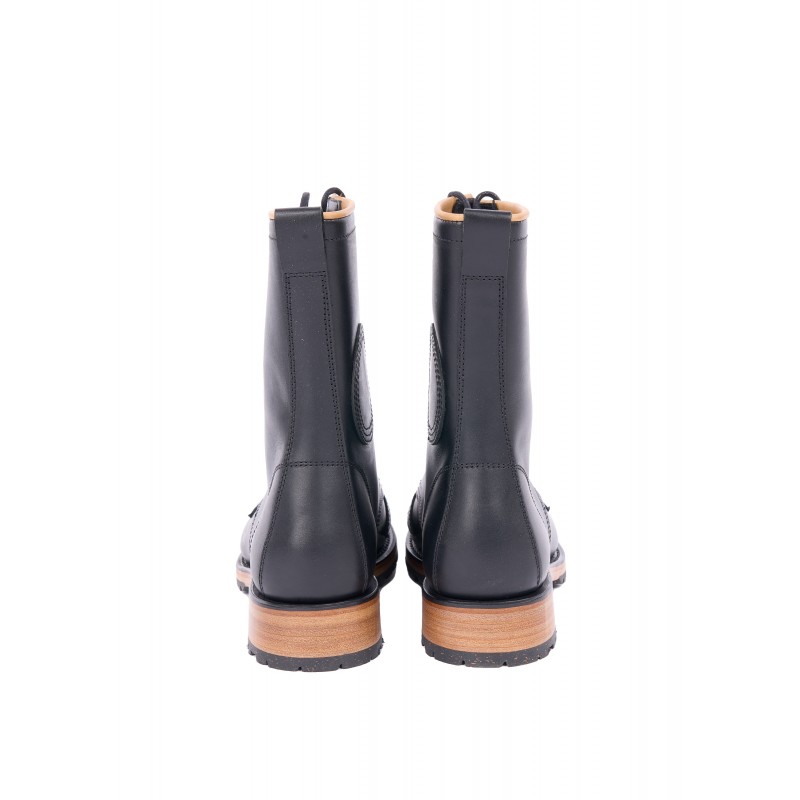 1966 Explorer Boots Black Leather Motorcycle...