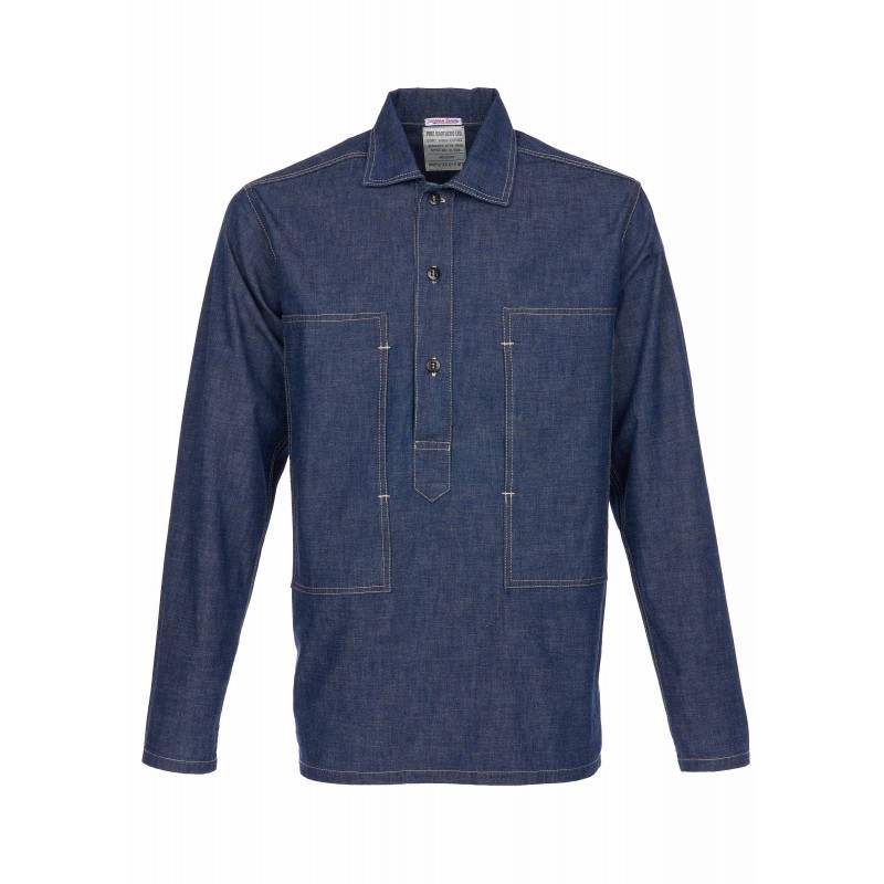 Overhemd 1940 Army Denim Shirt indigo 9 oz -...