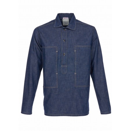 Overhemd 1940 Army Denim Shirt indigo 9 oz - Pike Brothers