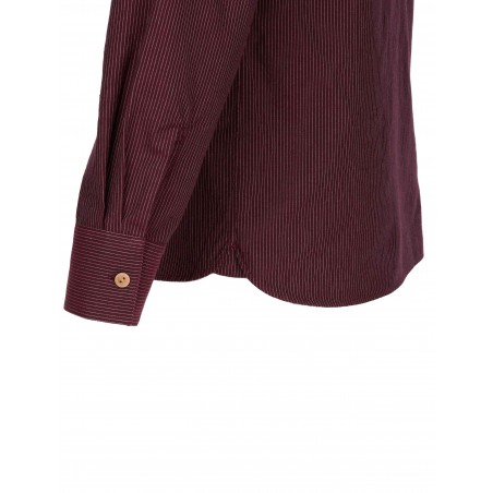 Chemise col droit coton – 1923 Buccaneer Shirt Seattle bordeaux – Pike Brothers