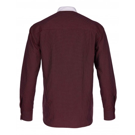 Chemise col droit coton – 1923 Buccaneer Shirt Seattle bordeaux – Pike Brothers