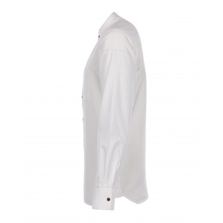 Weißes Maokragen-Hemd 100 % Baumwolle – 1923 Buccanoy Shirt white chambray – Pike Brothers