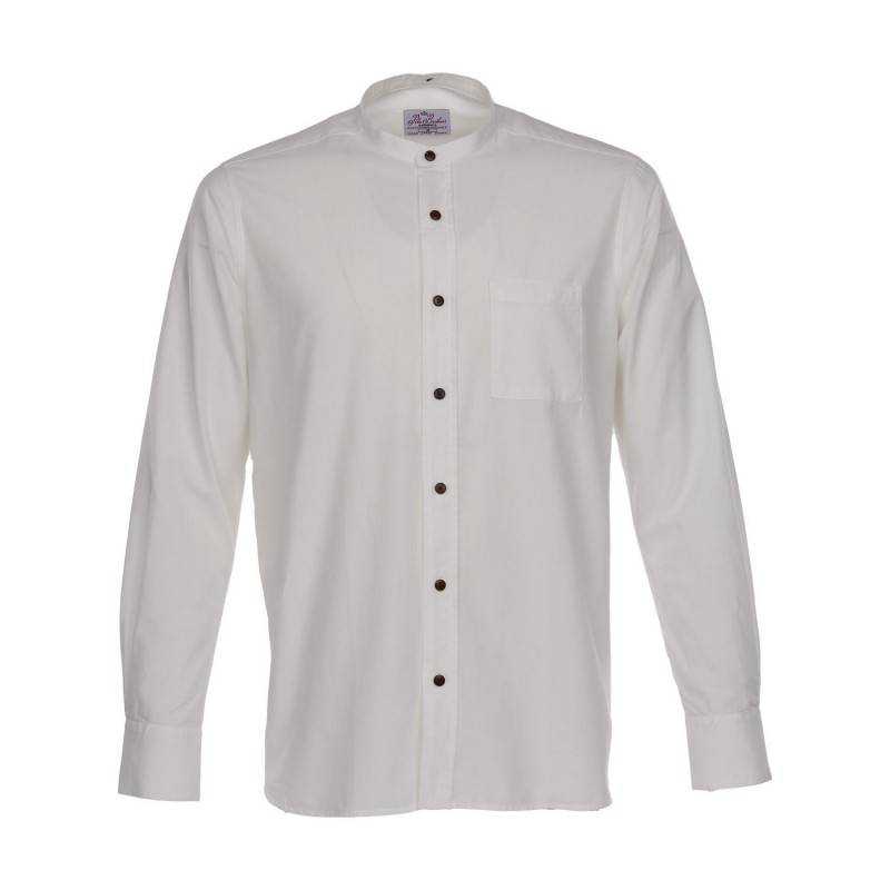 Mandarin Collar Shirt 100% Cotton White - 1923...