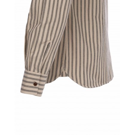 Chemise col mao 100% coton grise - 1923 Buccanoy Shirt Iwaki grey - Pike Brothers