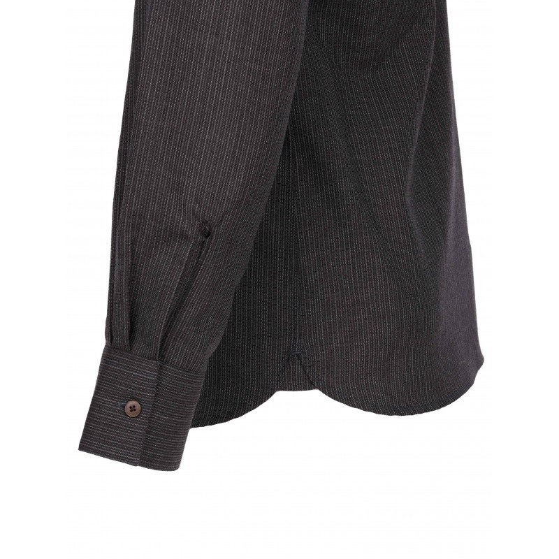 Overhemd mao-kraag 100% wol bruin - 1923...