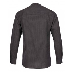 Hemd Mao-Kragen 100% Wolle braun - 1923 Buccanoy Shirt... 2