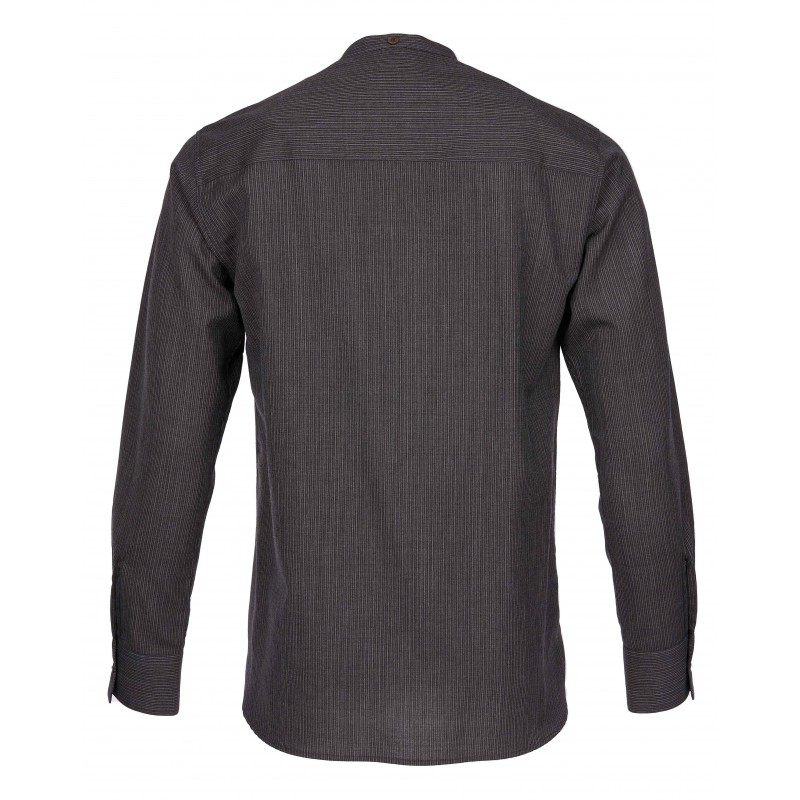 Overhemd mao-kraag 100% wol bruin - 1923...