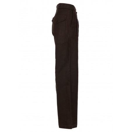 Pantalon Anglais - 1952 Pattern Trousers Moleskin soil brown – Pike Brothers