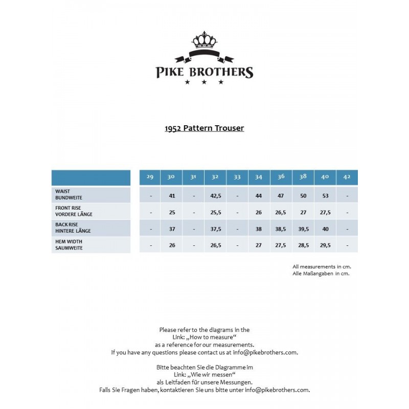 Pantalon Anglais - 1952 Pattern Trousers...