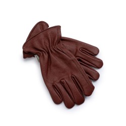 Cognac Leather Gloves - Leather Classic Gloves Barebones...